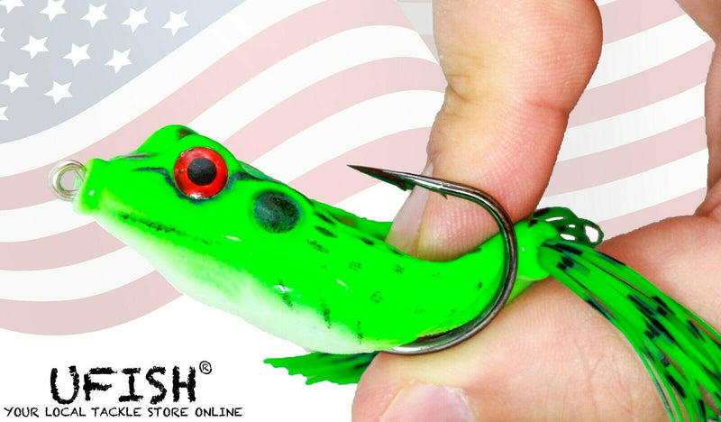 UFISH - Soft Frog Lures Set, Best Bass Fishing Lure, Sharp Hooks & Action Ready