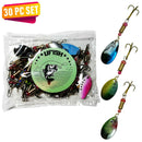 UFISH - Trout fishing spinner baits, spoon baits lot , bass salmon trout lures