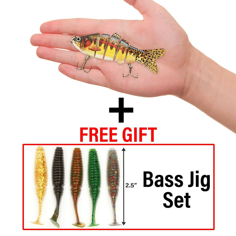 best lifelike fishing lures Robotic Lure segmented jointed swimbait fishing lure is designed for real resemblance of fish UFISH - Best Bass Crankbaits,