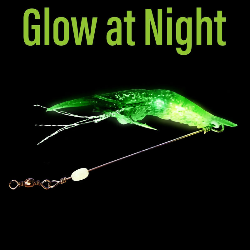 UFISH - Ice Fishing Jig fishing lures , luminous shrimp lure, Glowing