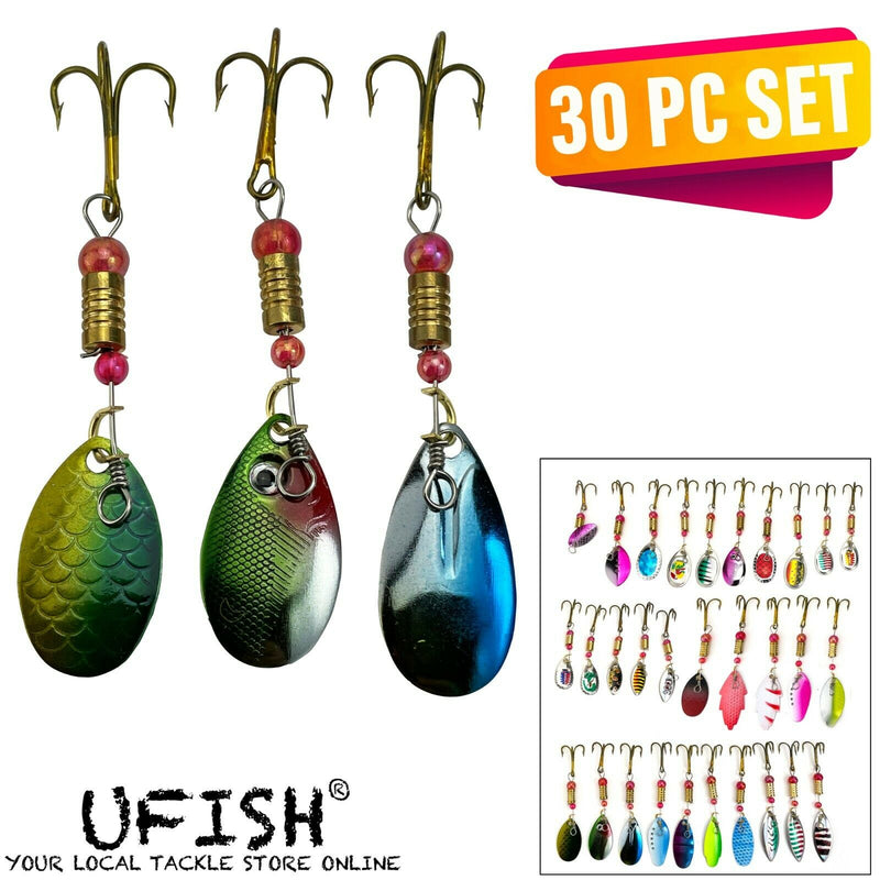 UFISH - Trout fishing lot - Trout fishing kit - Fishing lures - Spinner Baits