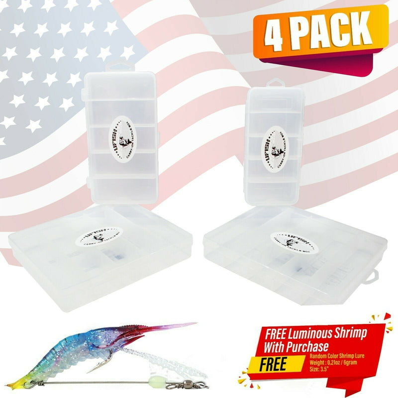 free shrimp tackle box UFISH 4pk Bait box - Jig Tackle box - Kayak Tackle box