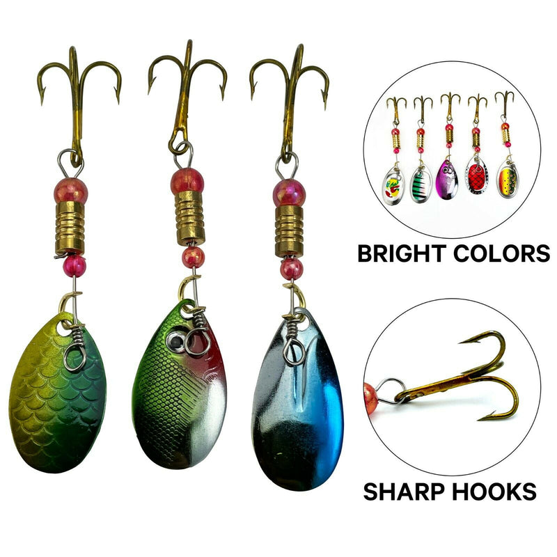 UFISH - Trout fishing spinner baits, spoon baits lot , bass salmon tro