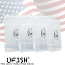UFISH Clear Plastic Tackle Box - Fishing Storage box - Crankbait Tackle box set