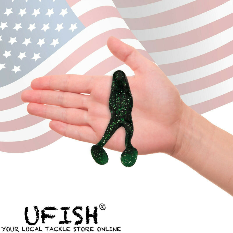 UFISH -15 pcs Frog Jigging Fishing Lure Lot , Swimbait Shad Jig, Minnow Jerkbait