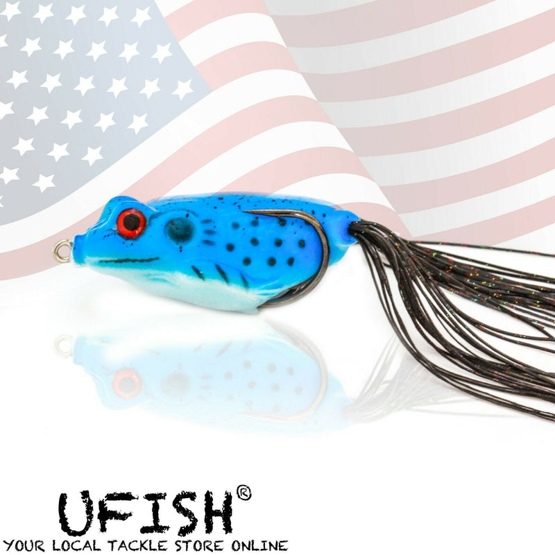 UFISH 10pc Bass Frog lures - Frog lures lot - Soft Frog Lure - Rubber
