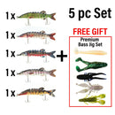 UFISH Large 5" Fishing Lure Lot