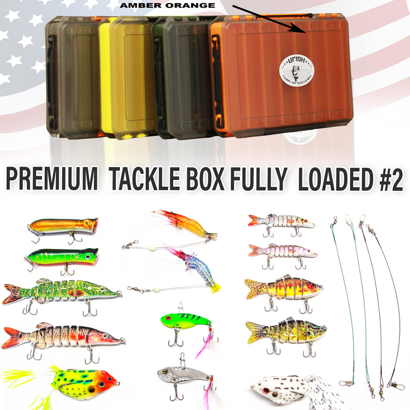 fully loaded bass tackle box UFISH Bait Storage Organizer Full With Fishing Lures