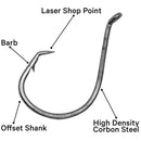 UFISH - Offset Octopus Fishing Hooks,  Saltwater Freshwater Fishing Hook bulk