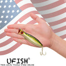 UFISH - 5"  Saltwater Popper Fishing Lure, Topwater Popper Lures