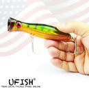UFISH - 5"  Saltwater Popper Fishing Lure, Topwater Popper Lures