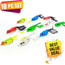 UFISH - Soft Frog Lures Set, Best Bass Fishing Lure, Sharp Hooks & Action Ready