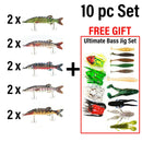 UFISH Large 5" Fishing Lure Lot