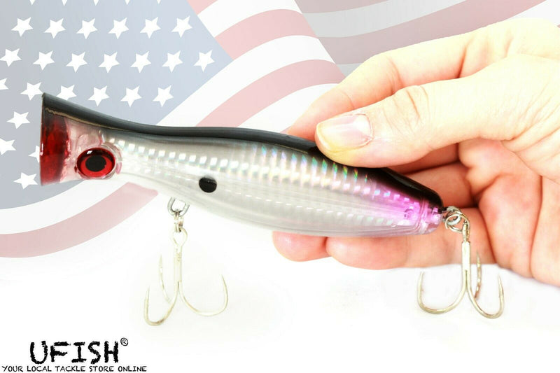 UFISH - 5"  Saltwater Popper Fishing Lure, Topwater Popper Lures