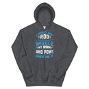 I Hold my Rod Wiggle my Worm and Pow! she's on it Funny Fishing Hoodie for man