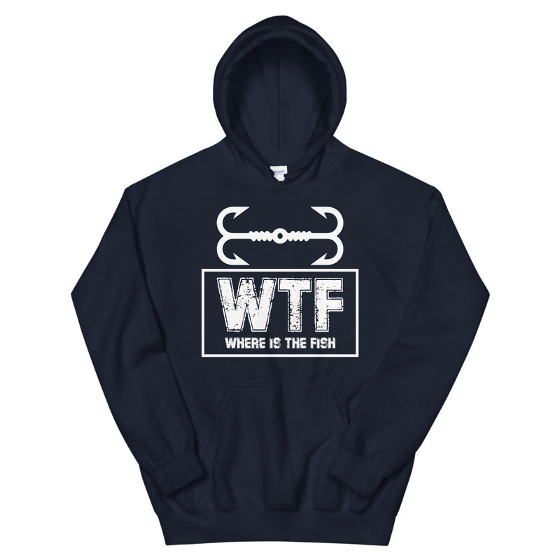 WTF  Where is the Fish Funny Fishing Hoodie