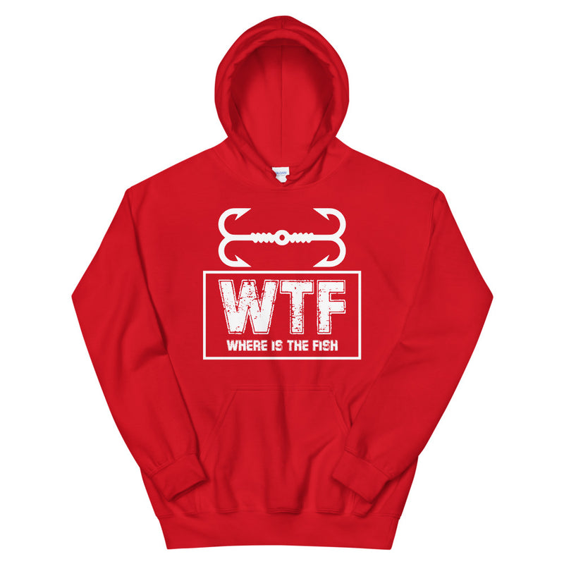 WTF  Where is the Fish Funny Fishing Hoodie